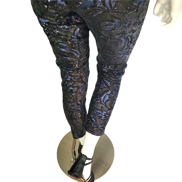 Dress the Population Chloe Sequin Floral Jumper/Pantsuit Women's Small - Picture 5 of 5